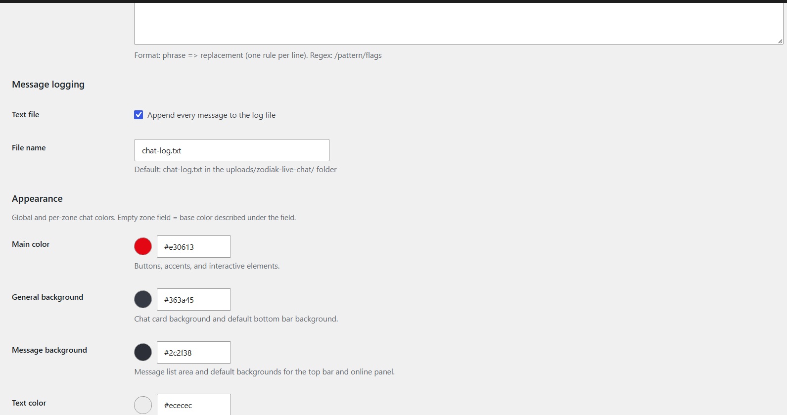 Chat Zodiak - plugin Wordpress - obrazek 15