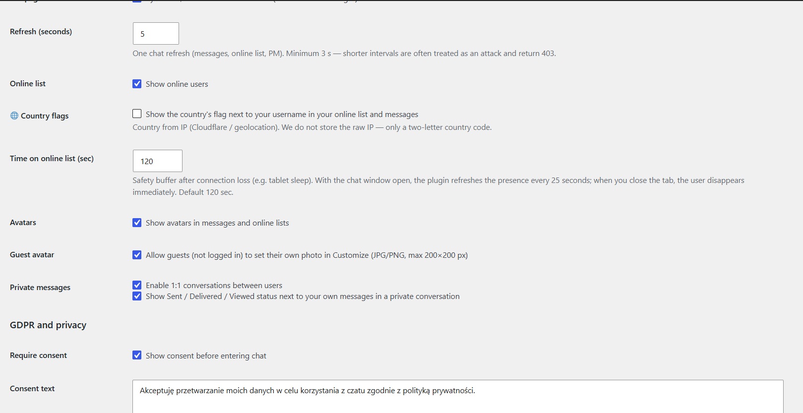 Chat Zodiak - plugin Wordpress - obrazek 5